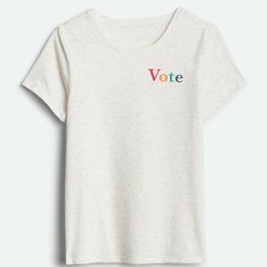 Graphic Knit Crewneck Tee with VOTE logo